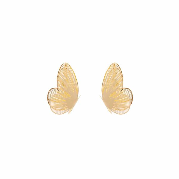 oly-78abb128747000e10e28f69019f59f30 Wholesale New Chinese Style Retro High-end Ear Needle Women's Cool Metal Hollow Butterfly Ear Studs Elegant Niche Design Earrings