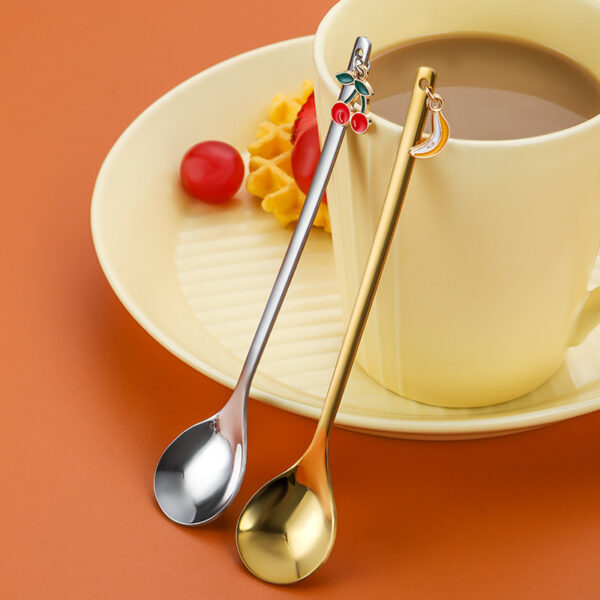 Wholesale spoon fruit pendant spoon fork 4-piece set Kitchenware