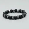 Wholesale Simple Style Geometric Glass Black Gallstone No Inlaid Beaded Chain Bracelets In Bulk
