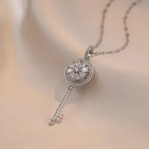 X0411 Steel Color Large 11 Rotating Necklace [Pendant Included]