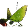 Wholesale Hummingbird Metal Wind Bell Handmade Glass Painted Crafts Square Bell Creative Courtyard Garden Kingfisher Hanging