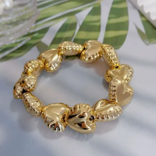 Wholesale Copper Asymmetrical Balloon Plating Printing Water Droplets Rhombus Bracelets Bangle