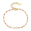 Simple Style Commute Infinity Stainless Steel Enamel Plating Bracelets