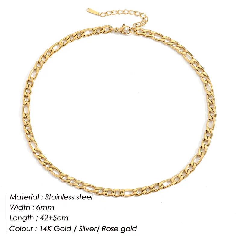Wholesale Jewelry Hip-Hop Geometric 304 Stainless Steel Plating Stainless Steel Necklaces