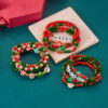 Wholesale Christmas Bracelet 4-piece Set Christmas Letter Beaded Bracelet