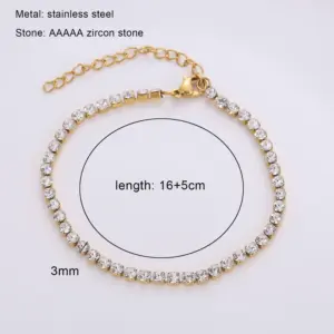 3mm Gold 16 5cm