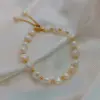Elegant Round Rhinestones Imitation Pearl Alloy Freshwater Pearl Wholesale Bracelets