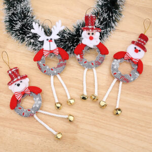 Wholesale Christmas tree ornaments, old man, snowman, cartoon reindeer, bell ornaments