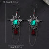 oly-78fc573279811fa2fc2bf8d0cd9d10c9 Wholesale Cross-border European and American Simple Bat Tassel Diamond Earrings Three-dimensional Hollow Gothic Ear Hook Vintage Holiday Earrings