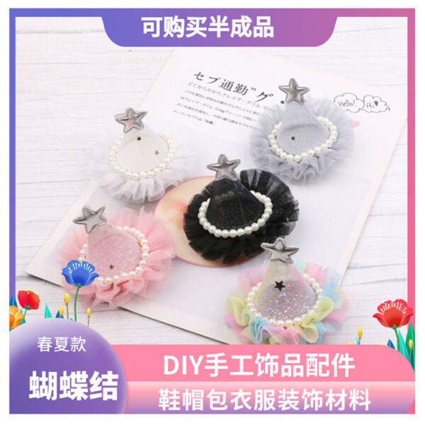 Wholesale Birthday Hat Hairpin Pearl Hairpin Dollhouse Accessories