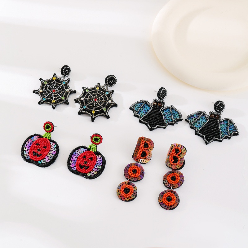 Wholesale Fabric Beaded Earrings, Bohemian Style Earrings