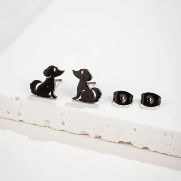 Wholesale PVD Coated 18K Gold Real Gold Plated Animal 304 Stainless Steel Cute Sweet Korean Style Waterproof Non Tarnish Ear Studs