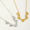 Wholesale Jewelry Casual Elegant Simple Style Heart Shape 304 Stainless Steel 18K Gold Plated Plating Pendant Necklace