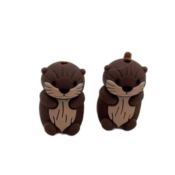 Wholesale Cross border hot sale new silicone creative beads marmot silicone beaded loose beads factory wholesale in stock