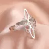 Wholesale Jewelry Simple Style Classic Style Printing Witches Knot 304 Stainless Steel Plating Rings