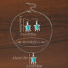Wholesale Cross border bohemian turquoise turtle earring necklace suit vintage fashion jewelry suit