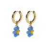 Wholesale Fashion Retro Earrings Acrylic Small Daisy Copper Earrings