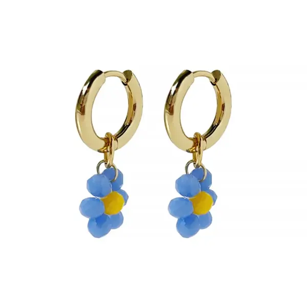 Wholesale Fashion Retro Earrings Acrylic Small Daisy Copper Earrings