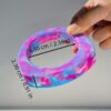 Wholesale Camouflage Purple Resin Bracelet Irregular Simple Geometric Opaque