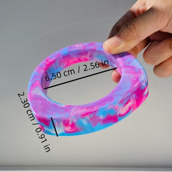 Wholesale Camouflage Purple Resin Bracelet Irregular Simple Geometric Opaque
