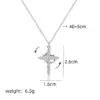 Wholesale Jewelry Casual Cross 201 Stainless Steel Copper Zircon K Gold Plated Silver Plated Cable Chain Pendant Necklace