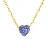 Wholesale Simple Style Heart Shape Stainless Steel Plating Zircon Pendant Necklace