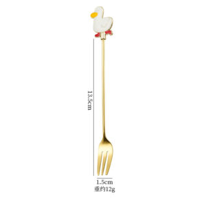 Duck fork - gold