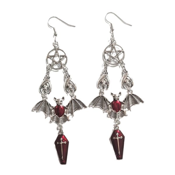 Wholesale European and American Retro Hip Hop Punk Gothic Style Bat Vampire Earrings Creative Fashion Niche Halloween Earrings