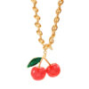 Wholesale Exaggerated red cherry fruit pendant