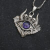 oly-795e5730554f07e12a20ee8880b8bc7d Wholesale European and American Cross-border Retro Punk Style Turkey Devil's Eye Alloy Pendant Stainless Steel Chain Necklace