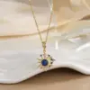 Wholesale Jewelry Casual Elegant Lady Moon Titanium Steel Plating Pendant Necklace