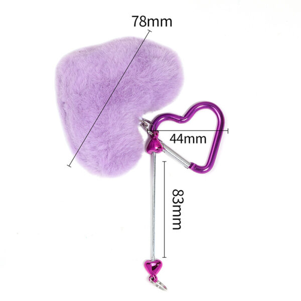 oly-7963a222387981da7ca3d6ede49b87c8 Wholesale Heart-shaped m-m keychain with colorful plush beads