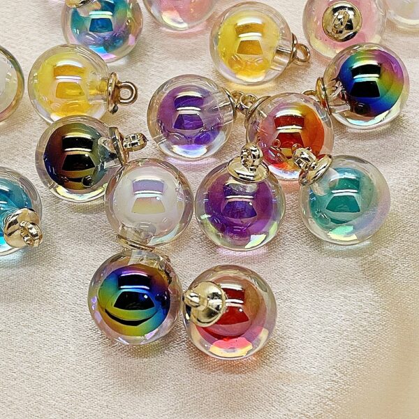 Wholesale in stock 16mmAB Color Bead Pendant Bead Earrings DIY Pendant Bracelet Crafts Decorative Buckle