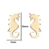 Wholesale PVD Coated 18K Gold Real Gold Plated Hippocampus 304 Stainless Steel Fashion Waterproof Non Tarnish Ear Studs