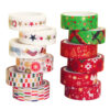 Wholesale DIY Decorative Hand Ledger Tape New Christmas Hot Stamping Washi Tape Hand Tearing