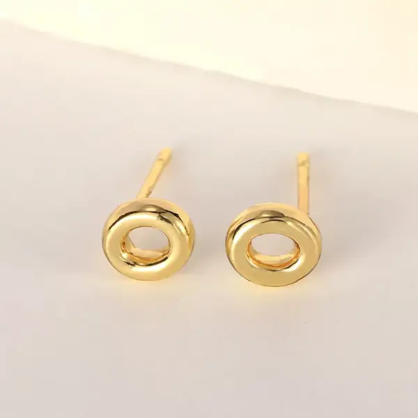 304 Stainless Steel Letter Electroplating Golden Plated Classical Vintage Style Simple Style Ear Studs