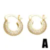 Wholesale 1 Pair Ig Style Fashion Simple Style Round Plating Inlay Copper Zircon 18k Gold Plated Earrings