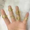 Wholesale Jewelry Vacation Modern Style Virgin Mary Heart Shape Jesus Copper Zircon 18K Gold Plated Polishing Plating Inlay Rings