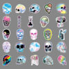 Wholesale 50 Skull Graffiti Laser Horror Trend Creative Sticker