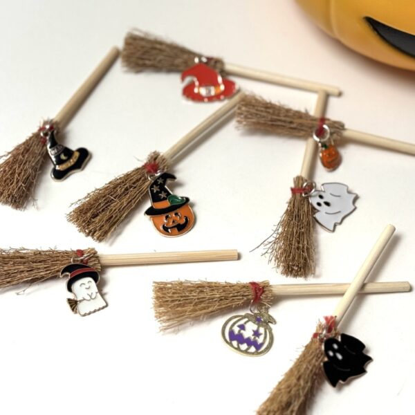 Wholesale Mini witch broom Halloween Christmas pendant car ornament