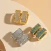Wholesale 1 Pair Elegant Luxurious Classic Style Solid Color Asymmetrical Plating Inlay Copper Zircon 14k Gold Plated Hoop Earrings