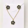 Wholesale Jewelry Casual Basic Vacation Simple Flower 304 Stainless Steel 18K Gold Plated Polishing Enamel Plating Jewelry Set