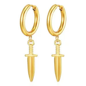 2.5*12 Welding Ring Sword Golden Ear Clip