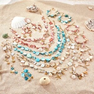 Wholesale Europe and the United States cross-border ocean wind jewelry beach holiday shell clavicle chain starfish coral suit necklace earrings bracelet