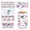 Wholesale Cartoon Kitty Kuromi Melody Series Uv Dtf Transfer Crystal Label Cup Sticker That Can Be Peeled Off and Apply