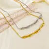 oly-79b7ab5e6ebe66969123ee6eb2708149 Wholesale PVD Coated 18K Gold Real Gold Plated Geometric 304 Stainless Steel Simple Style Waterproof Non Tarnish 304 Stainless Steel Necklace