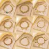 Casual Simple Style Eye Flower Butterfly Titanium Steel Zircon Bracelets In Bulk