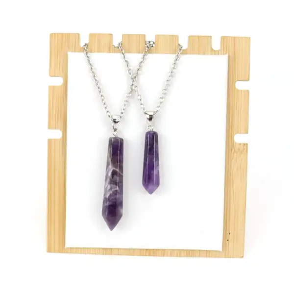 Wholesale Simple Style Leaf Agate Pendant Necklace In Bulk