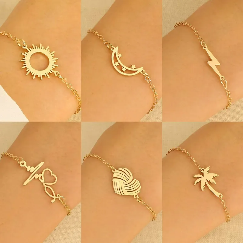 Wholesale Simple Style Classic Style Snowflake 304 Stainless Steel Zircon Bracelets In Bulk