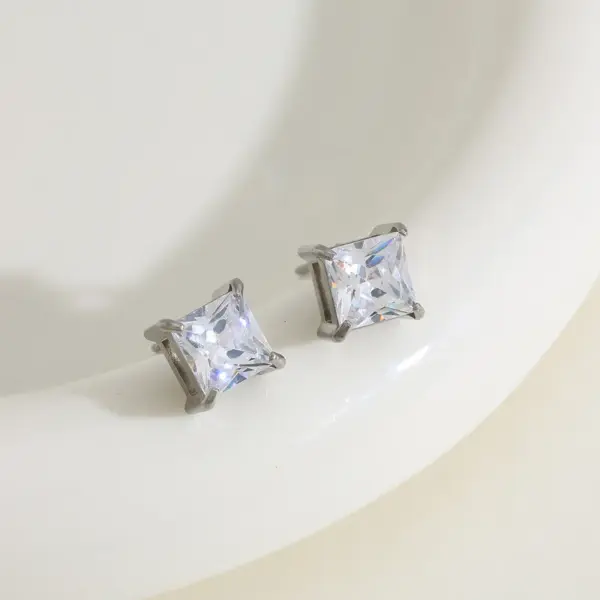 Wholesale PVD Coated Real Gold Plated 304 Stainless Steel Fashion Waterproof Non Tarnish 304 Stainless Steel Earrings
